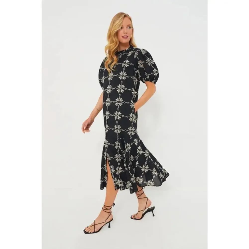 TUCKERNUCK Black Eyelet Lewis Dress NWT Size Medium - Picture 3 of 10